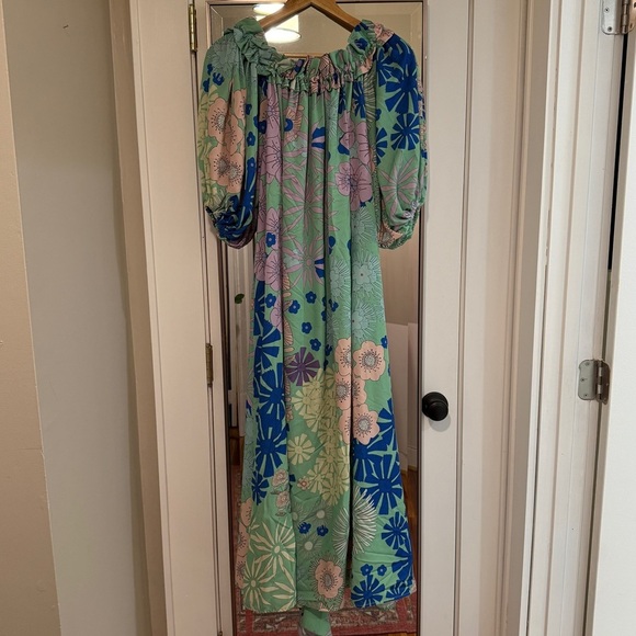 Anthropologie Oopscool Off-The-Shoulder Printed Dress Medium - Picture 9 of 9